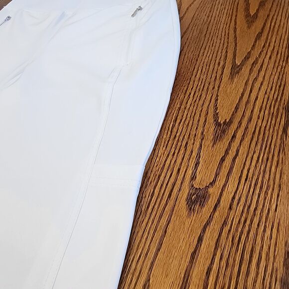 Chico's Zenergy White Clean Minimalist Ankle Pants Zip Pockets - Picture 5 of 6